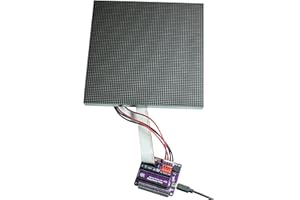 SeenGreat RGB Full-Color LED Matrix Panel Display 64 64 Pixels for Raspberry Pi Raspberry Pi Pico ESP32 Ardui with Adapter Board Directly Plug and Play