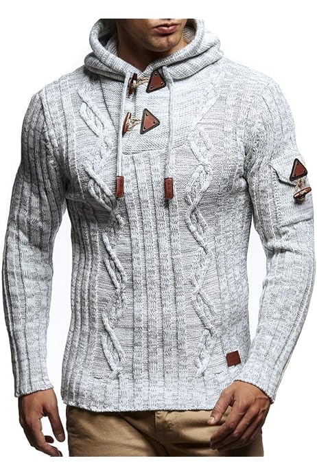 Norweger Pullover Herren - Grobstrick Cardigan Mit Reißverschluss