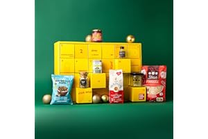 SUBCOM SOLUTIONS GMBH Frühstück Adventskalender 2024 | 24 Premium Frühstücksprodukte in diesem Weihnachtskalender | Hochwertige Brotaufstriche, Toppings und weitere Leckereien | Adventskalender Geschenkidee