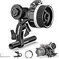 NEEWER Mini Follow Focus with A/B Stops, Lens Sprocket, 15 mm Rod & Bar Clamp for Film Camera, DSLR/Mirrorless Camera, Compatible with Lens Diameter up to 114 mm