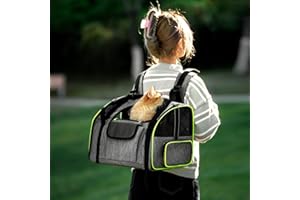 Pawtasy Cat Carrier Dog Backpack Portable Breathable Cat Backpack Comfort Puppy Carrier with Secure Zipper and Safety Tether, Cat Bag for Travel Camping Hiking, Carrying Puppy Dogs Cats Up to 8kg