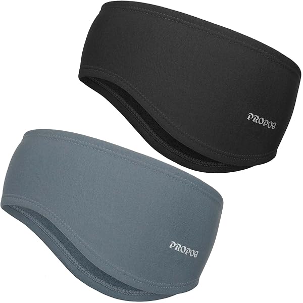 2 Stück Wintersport-Stirnbänder - Winddichte Ohrenwärmer In Burgunder & Grün