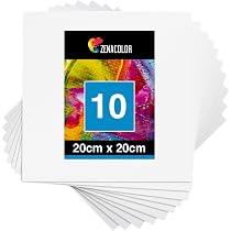 Lot De 28 Toiles à Peindre Belle Vous - 4 Tailles Différentes (8x13cm à 20x25cm) - Toiles Coton Pré-Étirées Sur Cadre Bois Pour Débutants Et Artistes