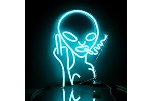 WANXING Wasser Blaue Außerirdischer Neonschild Led Außerirdischer Neon Licht für Wand Dekor Außerirdischer Leuchtreklamen für Spielzimmer,Bar,Schlafzimmer,Wohnkultur