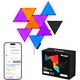 Nanoleaf Shapes Ultra Siyah &Uuml;&ccedil;gen Başlangı&ccedil; ​​Seti, 9 Adet Akıllı RGBW &Uuml;&ccedil;gen LED Panel &ndash; Mod&uuml;ler Wi-Fi Duvar Aydınlatması (16