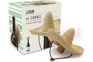 Tappo per vino in silicone Monkey Business, Tappi per bottiglie di vino a forma di sombrero, Accessori per il vino unici, Tappi per vino El Corko