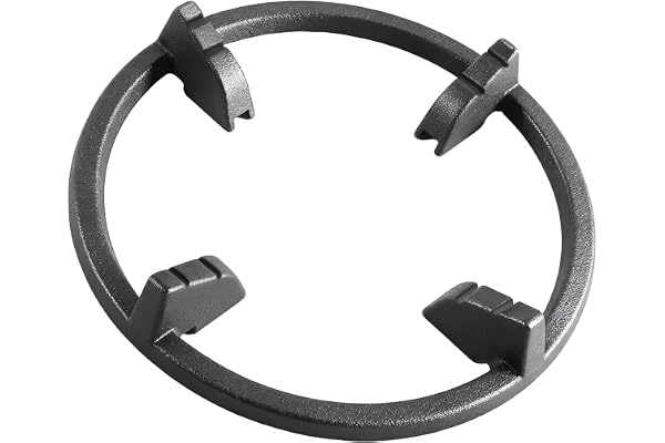 MCAMPAS gjutjärn wok stödring universell halkfri kolstål wokpanna för kök Samsung, GE, Frigidaire, bubbelpool, KitchenAid etc gasspis brännare ring 23 cm