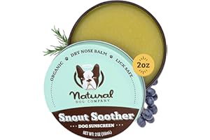 Natural Dog Company - Snout Soother | Dog Nose Balm for Chapped, Crusty and Dry Dog Noses, Organic, All Natural Ingredients 2oz/59ml Tin