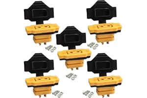 RUNCCI-YUN Lot de 5 Connecteurs Encastrables XT60BE-F avec Capuchon en Caoutchouc avec Vis pour Batterie Lipo XT-60 2 Broches