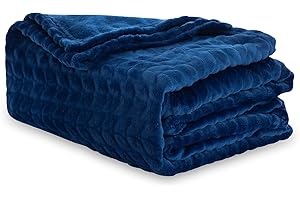 ‎WINTHOME Winthome Kuscheldecke Flauschig Weich, Sofadecke Warme, Fleecedecke Kuschelige, Pflegeleicht, Blanket Für Kinder, Teenager, Erwachsene, Couchdecke Geeignet für alle Jahreszeiten(150x200cm, Dunkelblau)