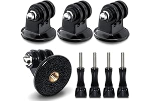 GIAK Stativ Mount Adapter Aluminium Stativ Adapter Tripod Mount Adapter Stativadapter mit Knurled Screws Kamera Halterung Zubehör Stativadapter für GoPro Hero 10, 9, 8, 7, 6, 5, DJI Osmo Action Kameras