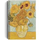 Vincent Van Gogh/Vase with 12 Sunflowers,1888 | Spiralli Defter 03 | A5 | &Ccedil;izgisiz | 100 Sayfa|Art
