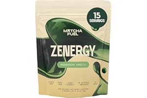 Matcha Fuel SuperLatte (Vanilla) - Mushroom & Adaptogenic Latte Powder - Lion’s Mane, Reishi, Cordyceps & KSM-66 Ashwagandha - Superfood for Energy, Focus & Immunity - Vegan - 15 Servings - 300g