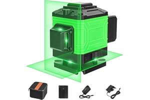 AROEALLY Laser Level Tripod - High-Precision 8-Line Laser Level with 360° Self-Leveling Alarm System Multiple Projection Modes USB Rechargeable Ideal for Construction and Interior Design