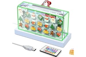 Mooroer Coperchio Switch Antipolvere Set di Basi Illuminate Accessori Switch Custodia per Switch OLED, Custodia Protettiva per Switch Docking Station, con Luce LED,Stile Natalizio