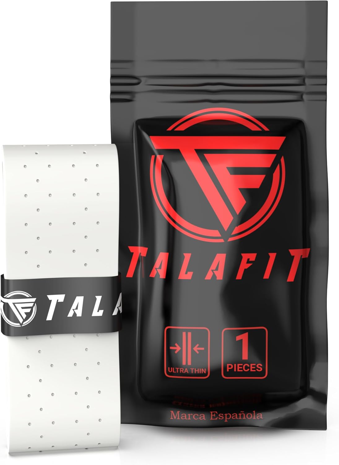 TALAFIT OverGrips Padel Ultra ADHERENTES - Grip Padel Modelo Pro - Empuñadura Pala Padel - Overgrip Pádel Perforados - - Grip Tenis - Accesorios Padel - Máximo Agarre…