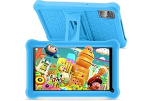 SANNUO Tablette Enfants 7 Pouces Android 13 Tablette avec 8Go RAM 64Go ROM(TF 128Go), Applications Pré-Installé, Contrôle Parental, Bluetooth, WiFi, GMS Certified Tablette avec Kid-Proof Étui (Blue)