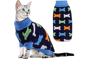 ACTOYS Sweter dla kota, ciepły sweter dla kotów, ubranie dla kota, sweter dla kotów, odzież dla kotów na zimę, sweter dla zwierząt domowych, ubranie dla kota, urocza żyrafa, zimowa odzież dla zwierząt