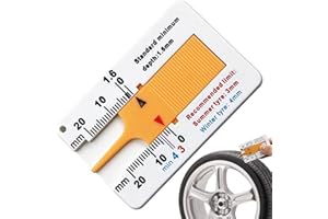 BOMMFU Jauge Profondeur Pneu - 0-20 Mm Out De Mesure De Bande Roulement De Pneu, Jauge D'Usure De Pneu Auto Règle En Plastique, Pour Test Usure Pneu Pour Voiture Moto Van Camions