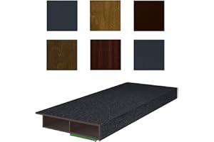 NOBILY Fenster/PVC Deckleiste, 30mm Breite x 7mm Höhe, selbstklebend, Hohlkammerleiste mit Überstand für Wandabschluss inkl. Schaumklebeband, jede Leiste 1950mm, Flachleiste, Farbe Anthrazitgrau