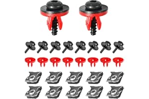 Augeny 10 Sets T30 Engine Splash Shield Guard Undertray Cover Screws Bolt Nut Clip, T30 Engine Undertray Screws Kit Compatible with Focus Escape Explorer C-Max Transit Connect