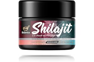 ‎SOLAVICA Shilajit Himalaya Shilajit Harz 600mg – Premiumqualität, Naturrein und Vegan, Reich an Fulvosäure und 85+ Spurenelementen, 30g