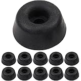 Pack of 10 Black 22mm Rubber Toilet Seat Buffer Pads