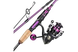 Sougayilang Canne à pêche MH 1,8 m/2,1 m et moulinet 2000, canne à pêche et moulinet pour pêche au bar