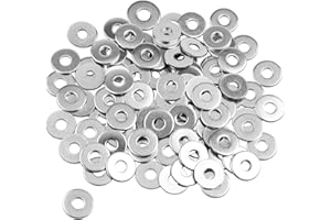 Caianwin M5 Washers 100Pcs, M5 x 15mm Penny Washers Stainless Steel Flat Washer for m5 Bolts Screws & Nuts