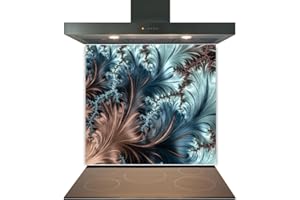 COLOUR 2 GLASS SPLASHBACKS Printed Toughened Glass Splashback for Kitchen, Tempered Heat Resistant Glass Splashbacks for Cookers (Design 2010, 60 x 60cm)