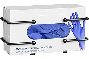 NIFFGAFF Distributeur Mural de Boîtes à Gants - Support Noir pour Gants Jetables et Mouchoirs, Organisateur de Laboratoire et Cuisine