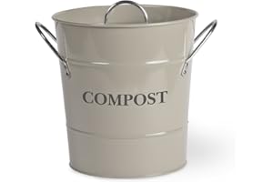 Garden Trading 3.5L Compost Bucket Crafted in Powder Coated Steel | H22 X W25 X D20cm