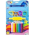 BKDT Marketing Creative Clay Set - Pack 12 Color Clay Bars, 1 Roller, 4 Mould - Clay Dough for Kids (Clay Set with Spatula)