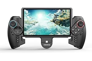 FIEHDUW Telescopic One-Piece Switch Controller Replace Switch Joycons, Switch Controllers Compatible with Switch/OLED Handheld Controller Supports Turbo/Precise Motion Control/4-Level Vibration(Black)