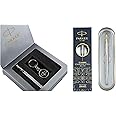 Parker Vector Roller Ball Pen with Free Key Chain Moments Classic Gold Trim Ball Pen (Silver)