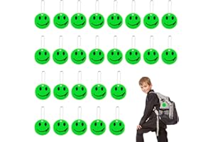 XoeLLe Pendenti Riflettenti Bambini, 26Pezzi Ciondolo Pendente Riflettente di Sicurezza Ciondolo Catarifrangente Portachiavi Riflettenti con Riflettore per Borsa ScuolaAnimale Domestico Zaino