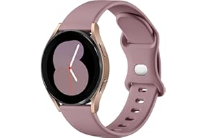 Mastten Silikonowy pasek kompatybilny z Samsung Galaxy Watch Active 2 40 mm, 44 mm, podwójny otwór 20 mm, sportowy pasek do zegarka Galaxy Watch 4/Watch 4 Classic/Watch3 41 mm/Watch 42 mm