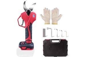 LADAMI Akku-Astschere, Elektrische Gartenschere mit LED-Schnittzähler, 40MM Gartenschere kompatibel mit Makita、Einhell、 Bosch 18V Akku, Bürstenlose Astschere für Bäume und Obstbäume(Ohne Akku)