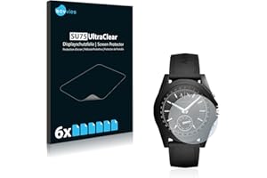 Savvies 6 Stück Schutzfolie kompatibel mit Emporio Armani Connected Exchange Smartwatch AXT1001 Displayschutz-Folie Ultra-Transparent