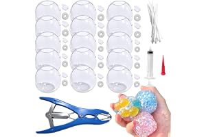 15pcs DIY Squishy Stress Ball Making Kit – Blank Skins with Air Pump & Expander Tool, Make Your Own Transparent Fidget Pressure Balls for Adults
