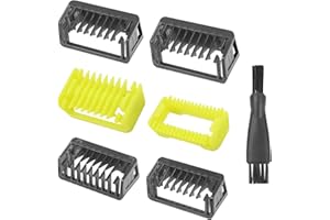 TEARMIER 7PCS Guide Comb Attachments, Replacement Head, Adjustable Guard Comb 1/2/3/5mm, Body Comb & Skin Guard Compatible with Philips One Blade/Pro QP65XX QP66XX QP25XX QP26XX Pro