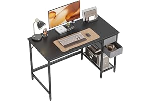 ‎CUBIKER Cubiker Computertisch für das Home Office mit Schubladen, 100 cm Kleiner Schreibtisch zum Studieren und Schreiben, moderner einfacher PC-Tisch, Schwarz