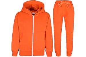 A2Z 4 KIDS a2z4kids Unisexe Plaine Survêtement Sweat à Capuche Avec Joggeurs Le jogging Les Pantalons De Survêtement Des Sports Activewear Ensemble Enfants Filles Garçons Âge 2-13 Ans