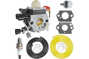ZAMDOE Vergaser-Kit für Stihl HS81 HS81R HS81RC HS81T HS86 HS86R HS86T Heckenschere, ersetzt C1Q-S225, 4237 120 0606, 4237 120 0618, mit Dichtung Zündkerze Kraftstoffleitung Kraftstofffilter