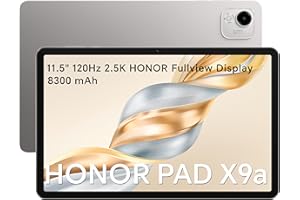 HONOR Pad X9a 11,5 Pollici Tablet, 120Hz 2.5K Fullview Display, 6GB/128GB, 8300mAh Batteria, WIFI, Qualcomm 6nm Snapdragon 685, Quattro altoparlanti, Android 15, MagicOS 9.0, Gray [Versione italiana]