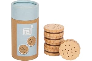 ‎SMALL FOOT small foot Sandwich-Kekse "fresh" aus Holz, Zubehör für Kaufladen und Kinderküche, Rollenspielzeug ab 3 Jahren, 12352
