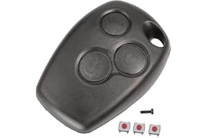 HooRLZ Vauxhall Vivaro Key Fob Cover Replacement For Vauxhall Vivaro R-enault Clio Scenic Twingo Kangoo Modus Dacia Logan Espace Remote Car Key Case Shell, 3 Button Clio Key Fob, Vauxhall Key Fob