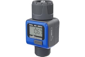 AQUA CONTROL Débitmètre numérique pour robinet ou tuyau. Filetage 3/4" Mesurez ce que vous dépensez et économisez l'eau lorsque vous arrosez vos plantes. Avec plusieurs fonctions, pile bouton incluse.