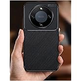 CONSTRAIN - Honor ile uyumlu Magic 8 Lite Kılıf Kamera Korumalı &Ccedil;ıkıntılı Karbon Desenli Renk Atmaz Koruyucu Negro Kapak - Si