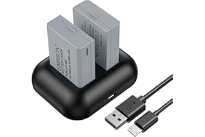 ENEGON Replacement Battery (2-Pack) and Rapid Dual Charger for Canon LP-E5 and Canon EOS Rebel XS, Rebel T1i, Rebel XSi, 1000D, 500D, 450D, Kiss X3, Kiss X2, Kiss F